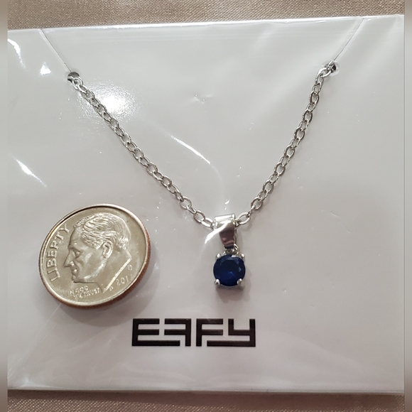 EFFY Sapphire colored gemstone necklace/pendant. - Picture 3 of 8